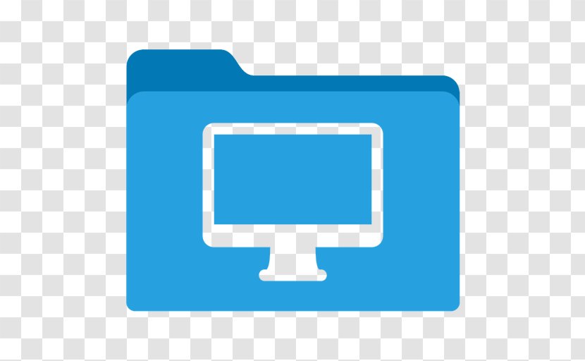 Computer File Directory Blue Download - Monitor - Bluebackground Icon Transparent PNG
