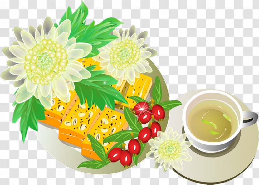 Coffee Tea Dim Sum Vegetarian Cuisine - Drink - Chrysanthemum Transparent PNG