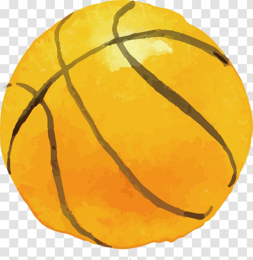 Basketball Watercolor Painting Sport - Sphere - Vector Drawing Transparent PNG