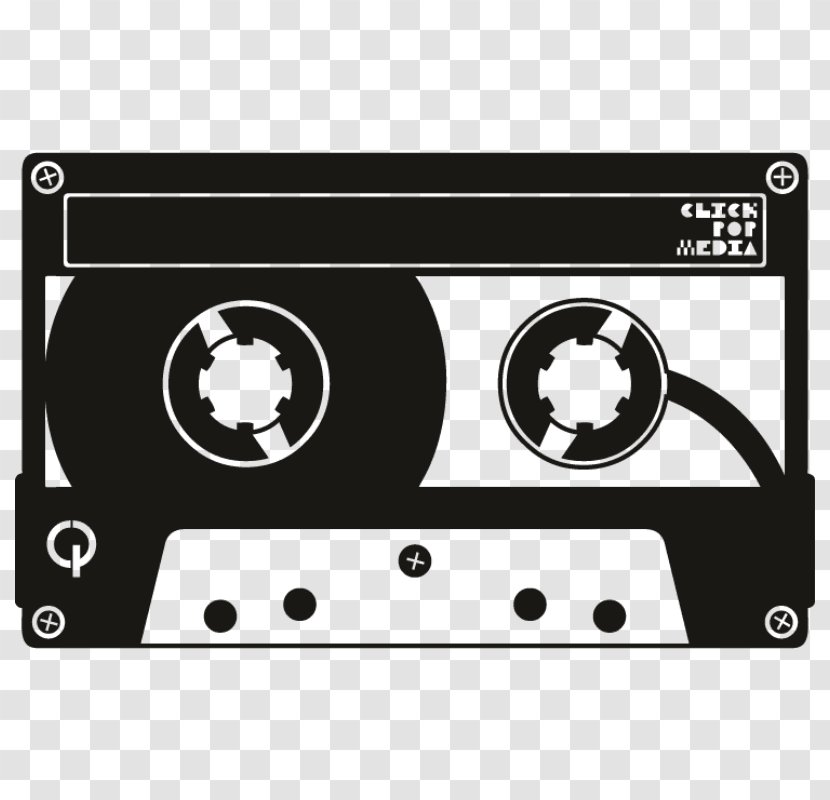 Compact Cassette Microphone Logo - Heart - Magnetic Tape Transparent PNG