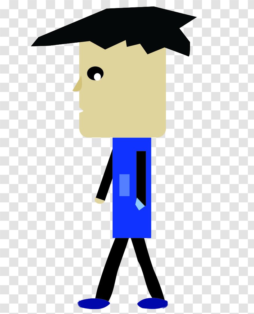 Cartoon Drawing Clip Art - Blue - Lost Man Transparent PNG