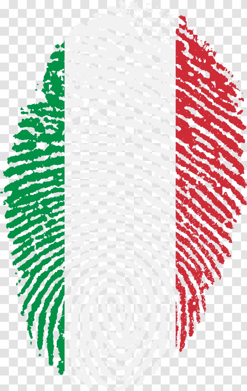 Flag Of Italy Fingerprint Haiti - Mozambique - Finger Print Transparent PNG