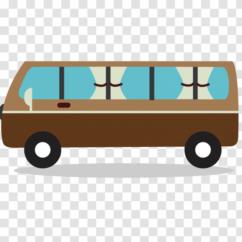 Bus Car Euclidean Vector - Automotive Design - Brown Transparent PNG