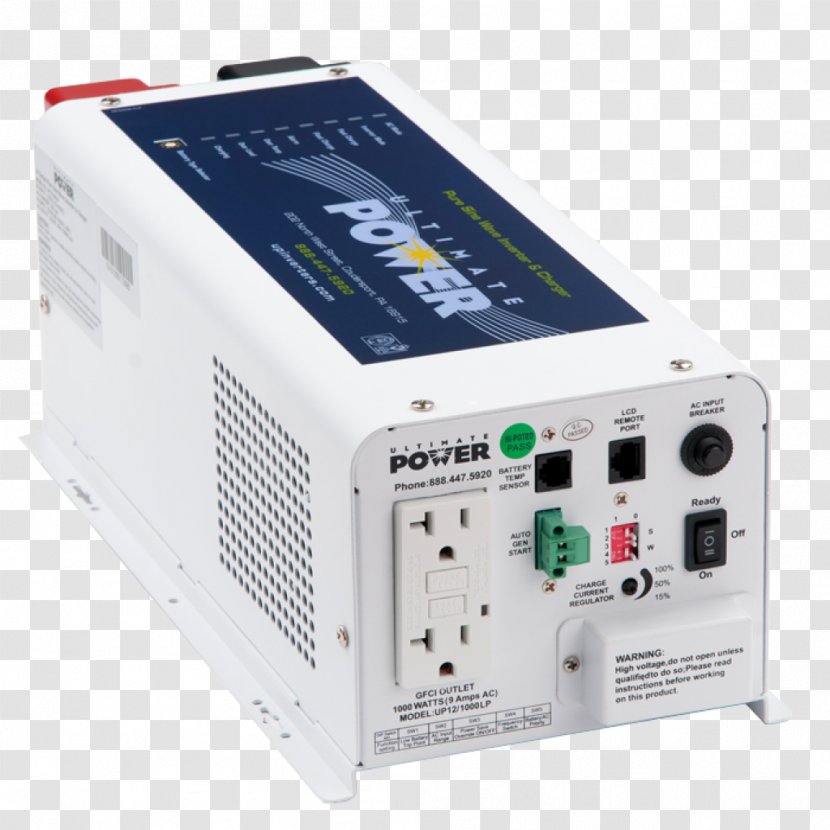 Power Inverters Battery Charger Electronics Electric Alternating Current - Volt Transparent PNG