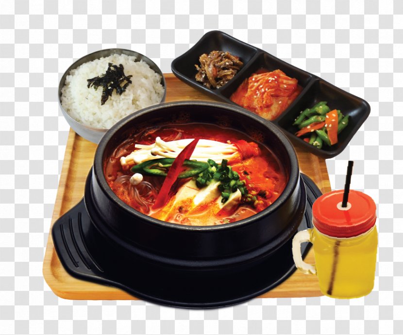 Sundubu-jjigae Kimchi-jjigae Tteok-bokki Korean Cuisine Vegetarian - Sundubujjigae - Menu Transparent PNG