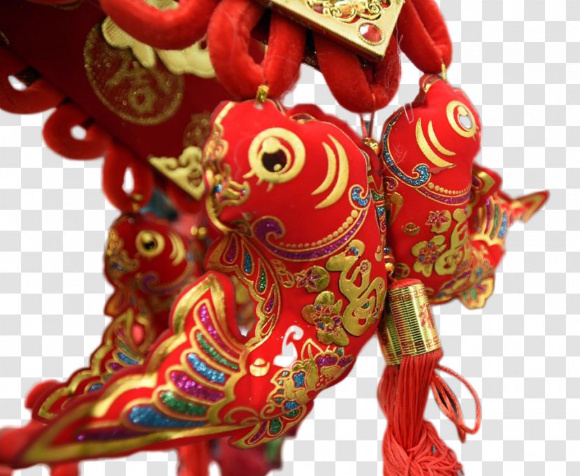 Le Nouvel An Chinois Chinese New Year Christmas Ornament - Traditional Ornaments Fish Transparent PNG