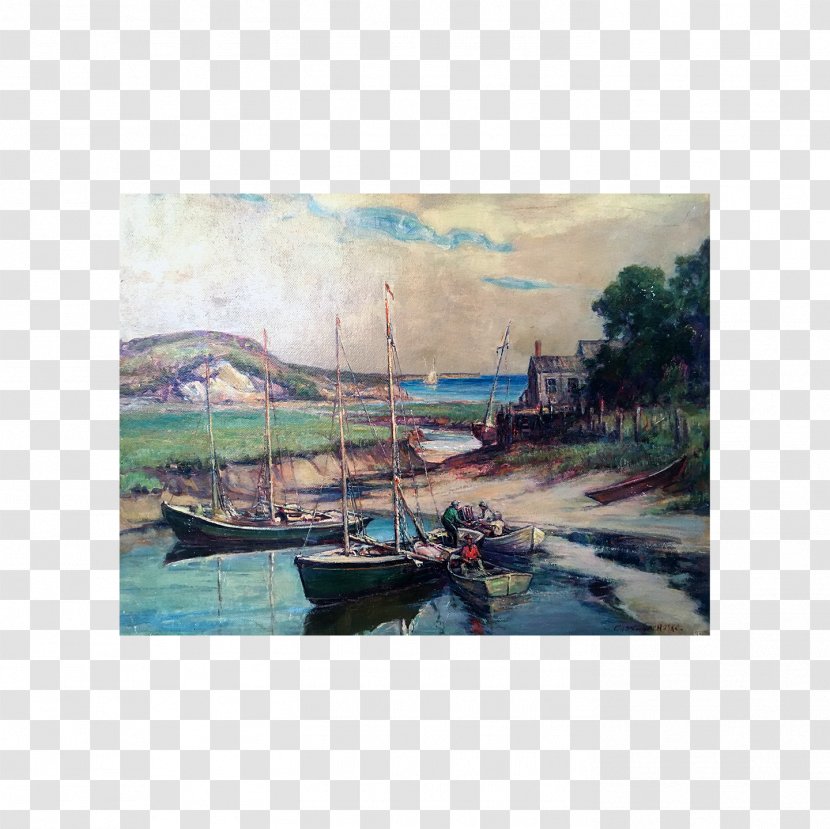 Water Transportation Watercolor Painting Waterway Landscape - Paint Transparent PNG