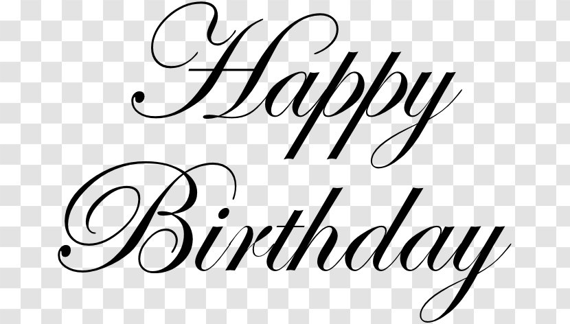 Birthday Cake Greeting & Note Cards Wish Happy To You - Monochrome Transparent PNG
