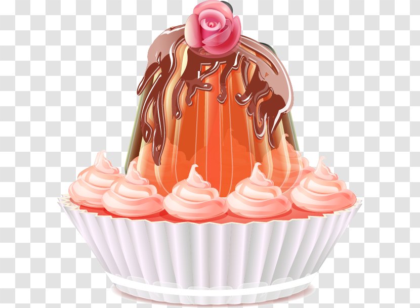 Ice Cream Birthday Cake Cupcake Muffin - Pasteles - Vector Transparent PNG