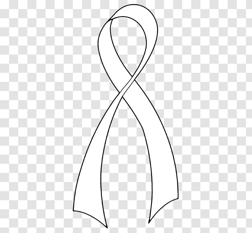 White Line Art Symmetry Shape - Ribbon Lines Transparent PNG