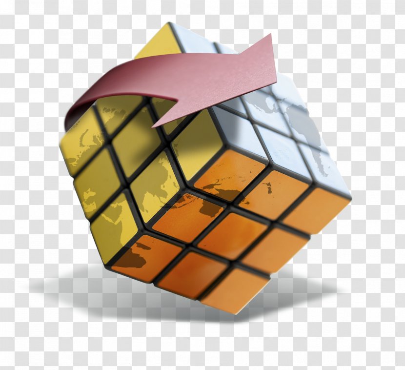 Rubiks Cube Three-dimensional Space Arrow - Dimension Transparent PNG