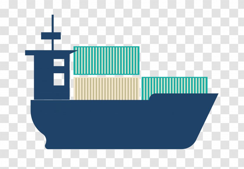 Business Logistics Service Ship - Blue Transparent PNG
