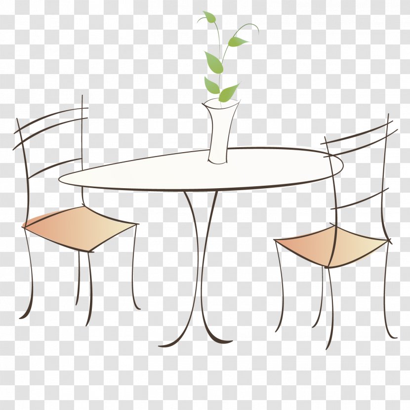 Table Chair - Hand-painted Tables And Chairs Transparent PNG