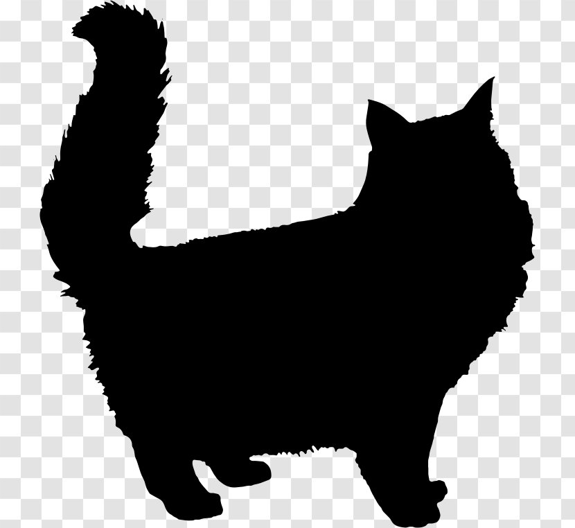 Persian Cat Kitten Silhouette Clip Art - Animal Silhouettes Transparent PNG