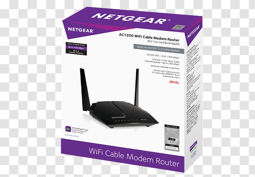 Cable Modem Netgear Wireless Router - Internet Transparent PNG