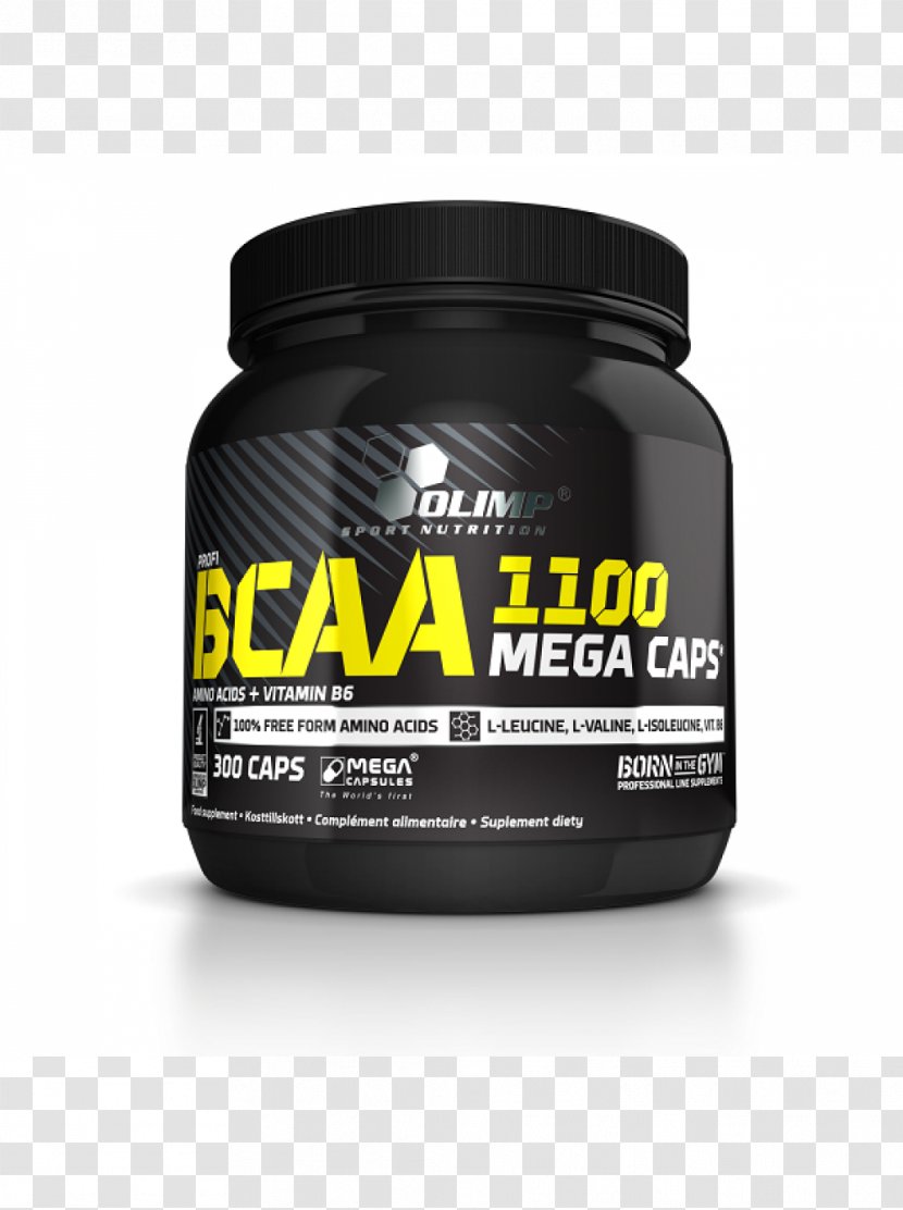 Dietary Supplement Olimp BCAA 1100 Mega Caps Branched-chain Amino Acid 120 - Isoleucine - Alimentação Transparent PNG