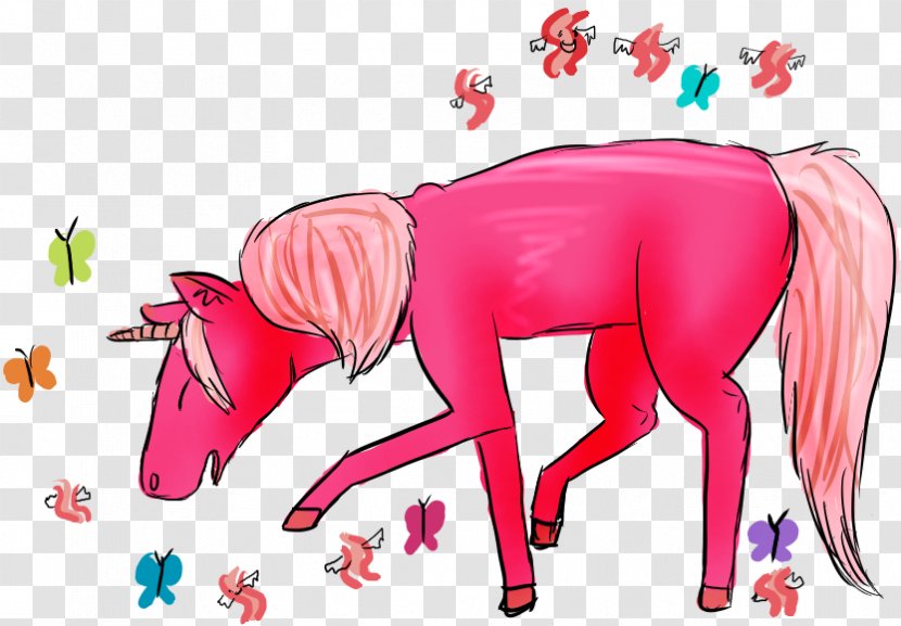 Muscle Pink M Legendary Creature Clip Art - Silhouette - Unicorn Dance Transparent PNG