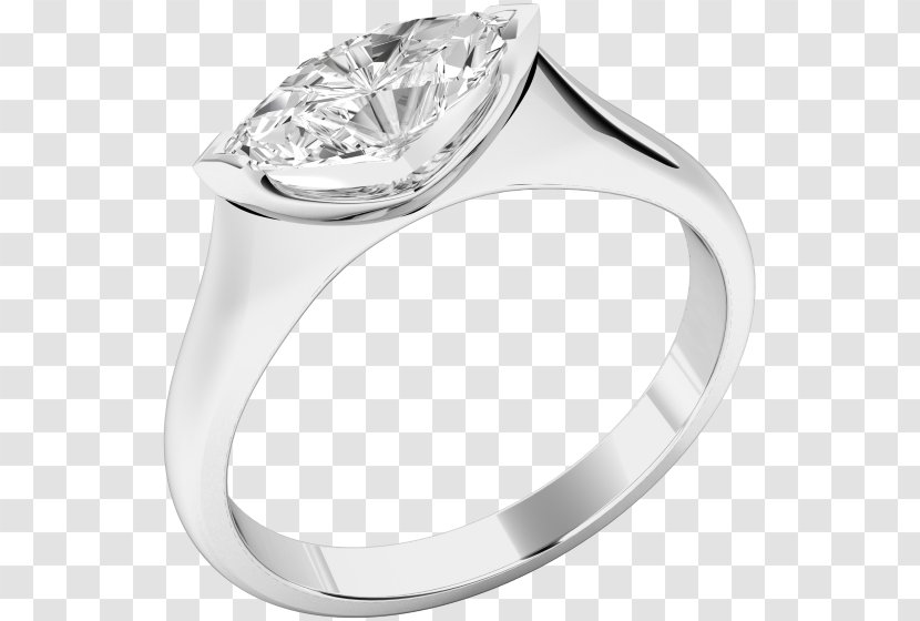 Engagement Ring Solitaire Wedding Jewellery - Body - Marquise Diamond Rings Transparent PNG
