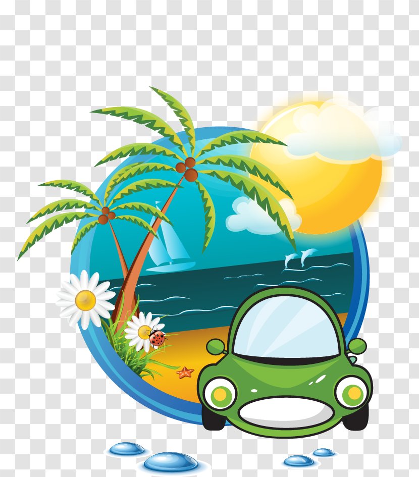 Beach Logo Summer Clip Art - Travel Element Transparent PNG