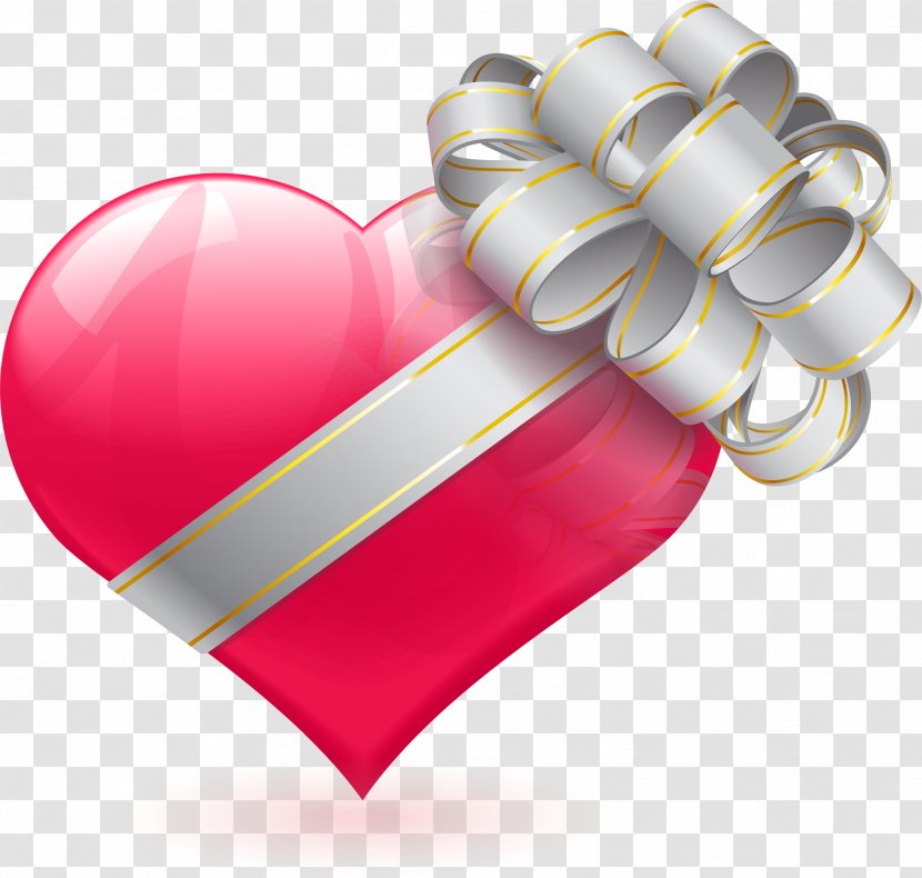 Valentines Day Heart Euclidean Vector - Silhouette - Painted Garland Of Love Transparent PNG