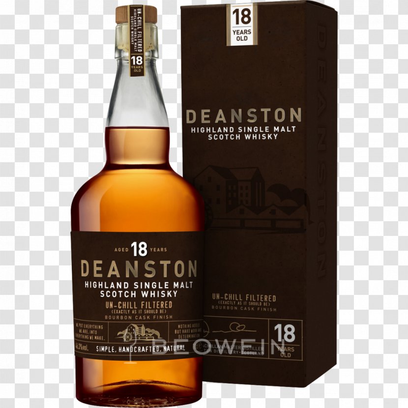 Single Malt Whisky Deanston Scotch Bourbon Whiskey - Tomatin Distillery - 18 Years Old Transparent PNG
