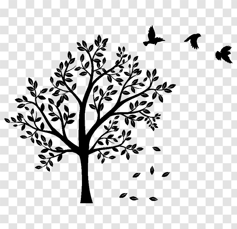Sticker Wall Decal Tree - Bird - Tampon Amour Transparent PNG
