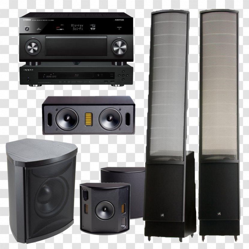 Audio Loudspeaker AV Receiver Home Theater Systems Subwoofer - Multimedia Transparent PNG