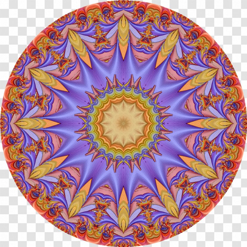 Cobalt Blue Kaleidoscope Symmetry Circle Pattern Transparent PNG