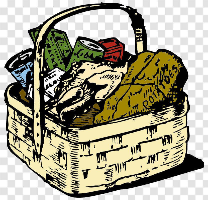Food Gift Baskets Clip Art - Basket - Pictures Of Canned Transparent PNG