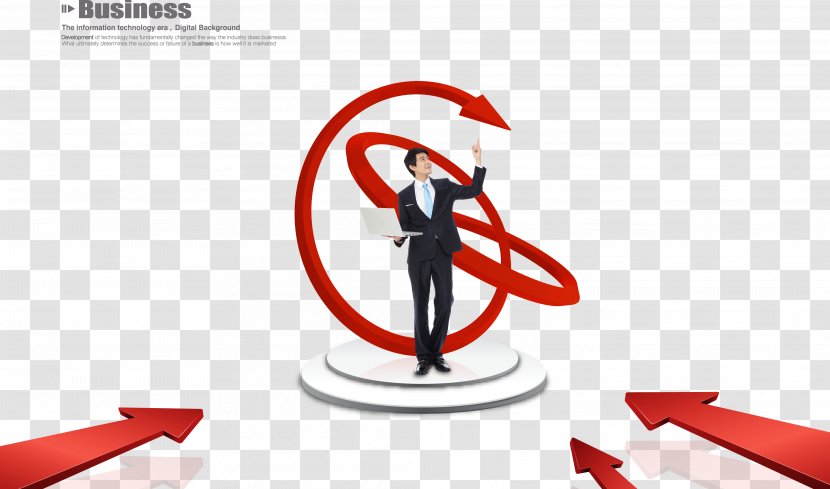 Arrow Red - Games - Business Man Pointing Transparent PNG