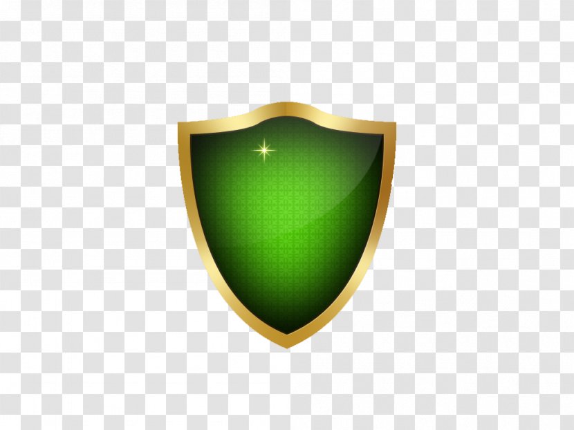 Logo Green Shield - Flat Design Transparent PNG