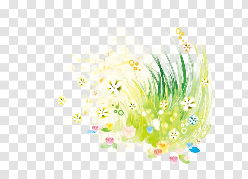 Watercolor Painting - Fresh Grass Background Transparent PNG