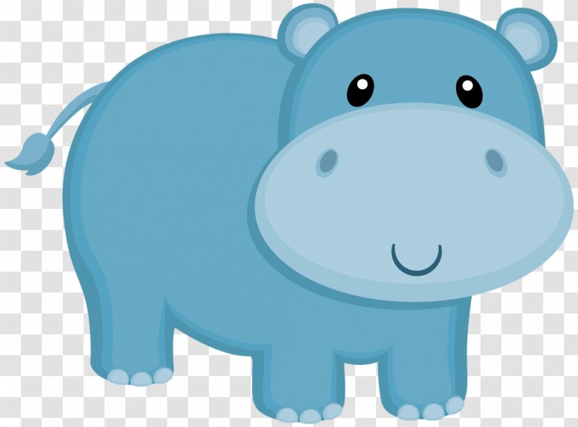 Hippopotamus Clip Art Image Animal - Drawing - Hippo Family Transparent PNG
