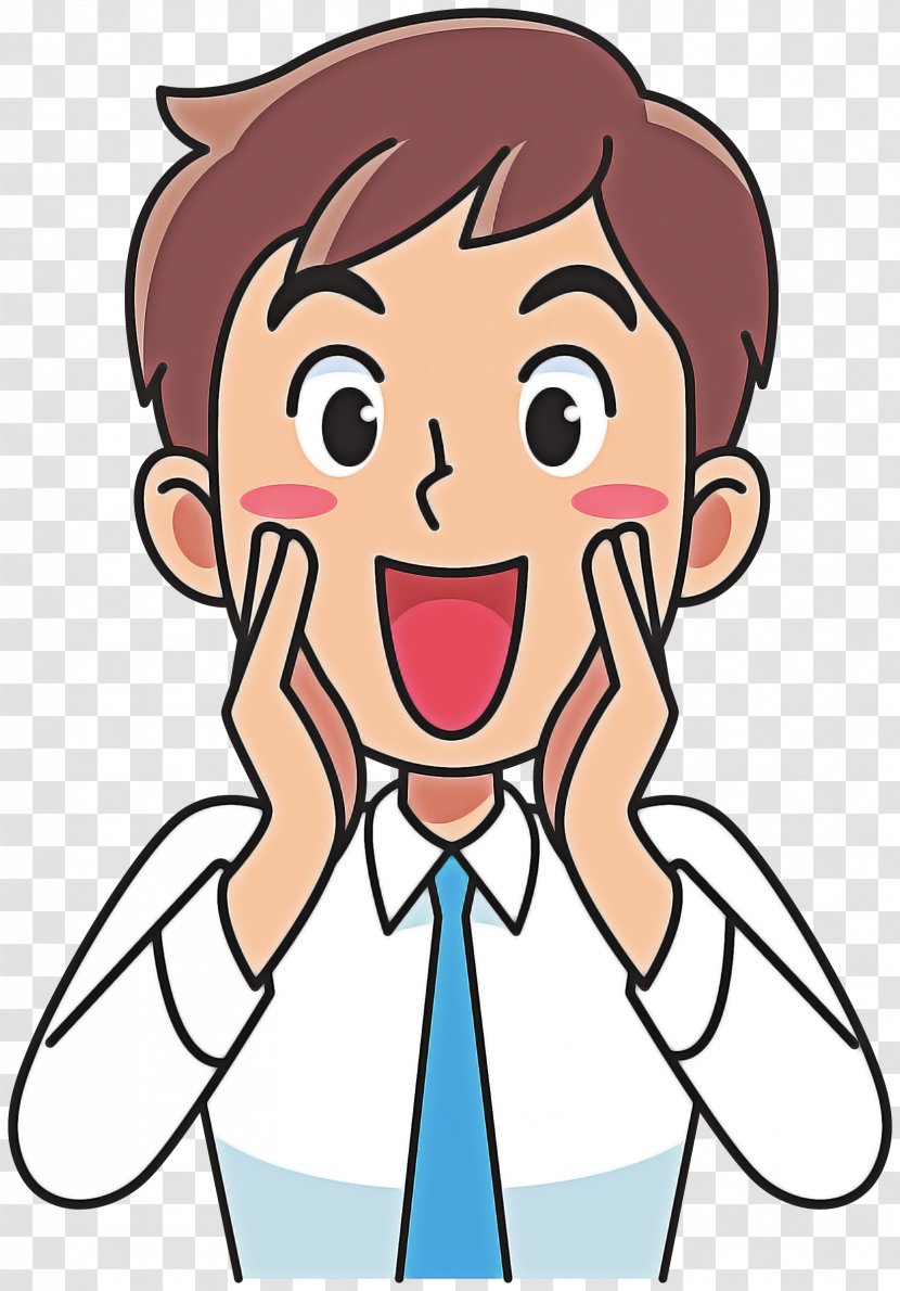 Face Cartoon White Cheek Nose - Facial Expression - Head People Transparent PNG