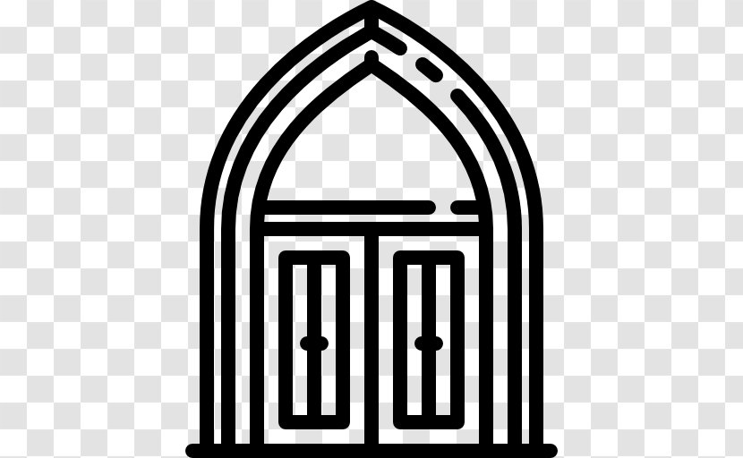 Door - Symbol - Black And White Transparent PNG