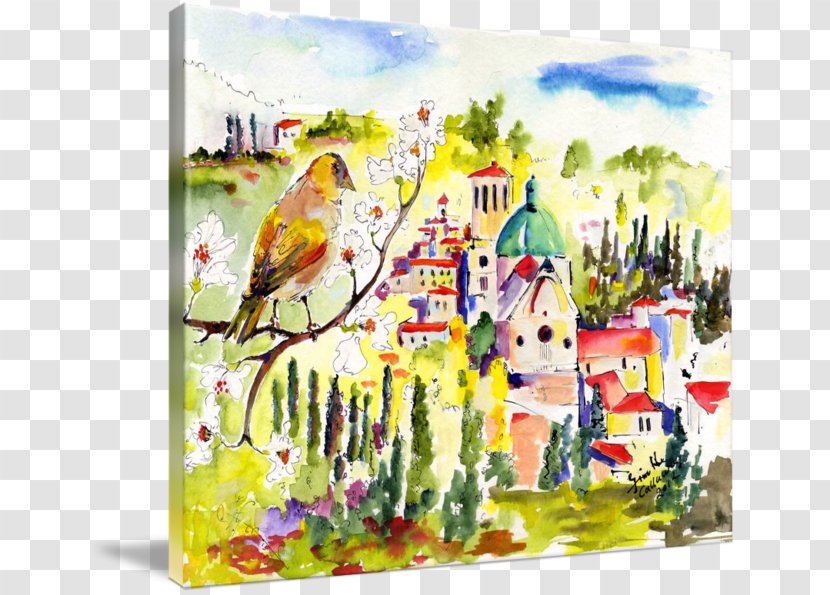 Watercolor Painting Art Gallery Wrap Acrylic Paint - Canvas Transparent PNG