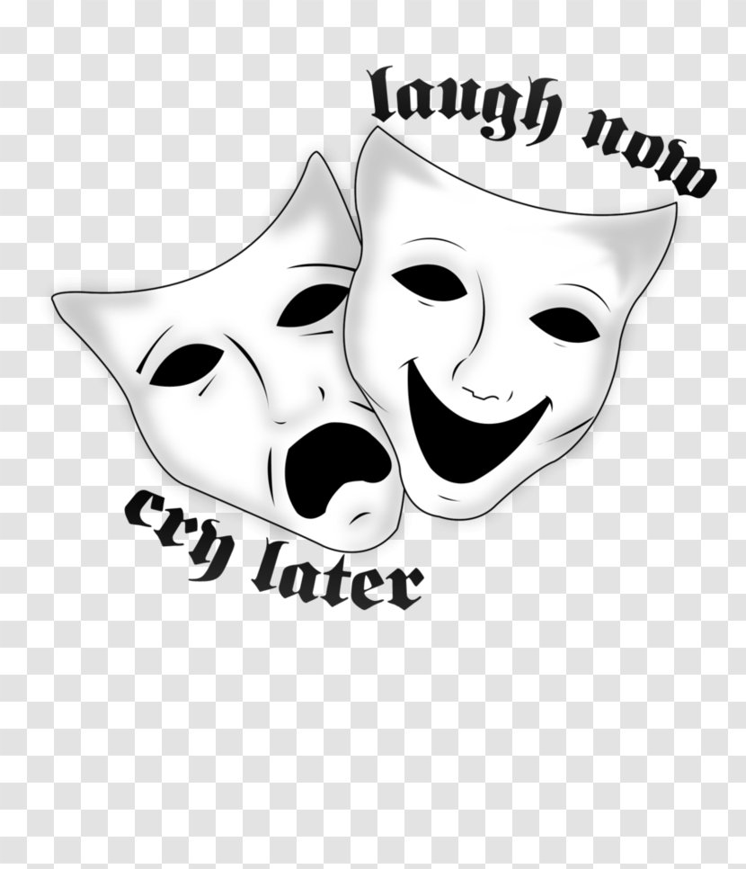 Laughter Drawing Theatre DeviantArt - Black And White - Joker Mask Transparent PNG