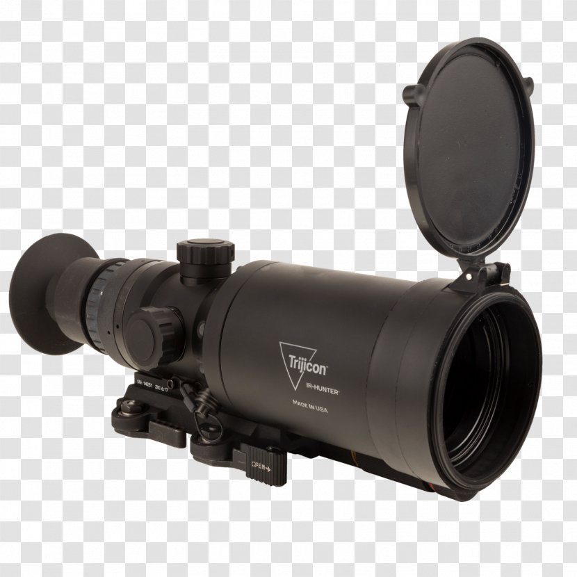 Trijicon Firearm Monocular Telescopic Sight Weapon - Silhouette Transparent PNG