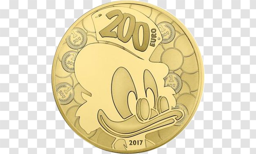 Gold Coin Monnaie De Paris Scrooge McDuck - Money Transparent PNG