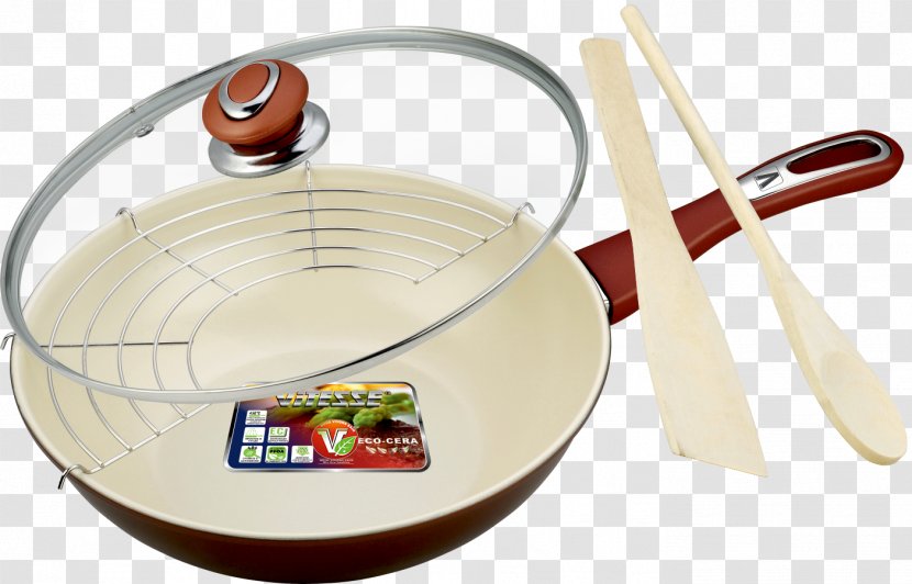 Frying Pan Wok Tableware Lid Non-stick Surface - Nonstick Transparent PNG