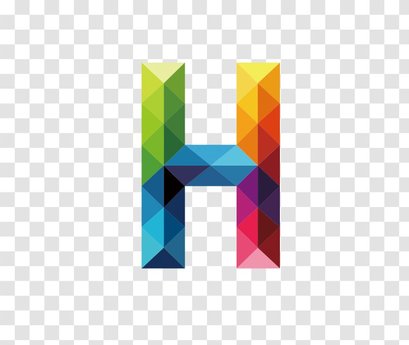 Letter H - Colorful Letters Transparent PNG