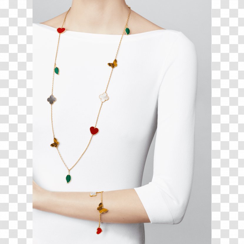 Necklace Alhambra Van Cleef & Arpels Bracelet Jewellery - Leaf Transparent PNG