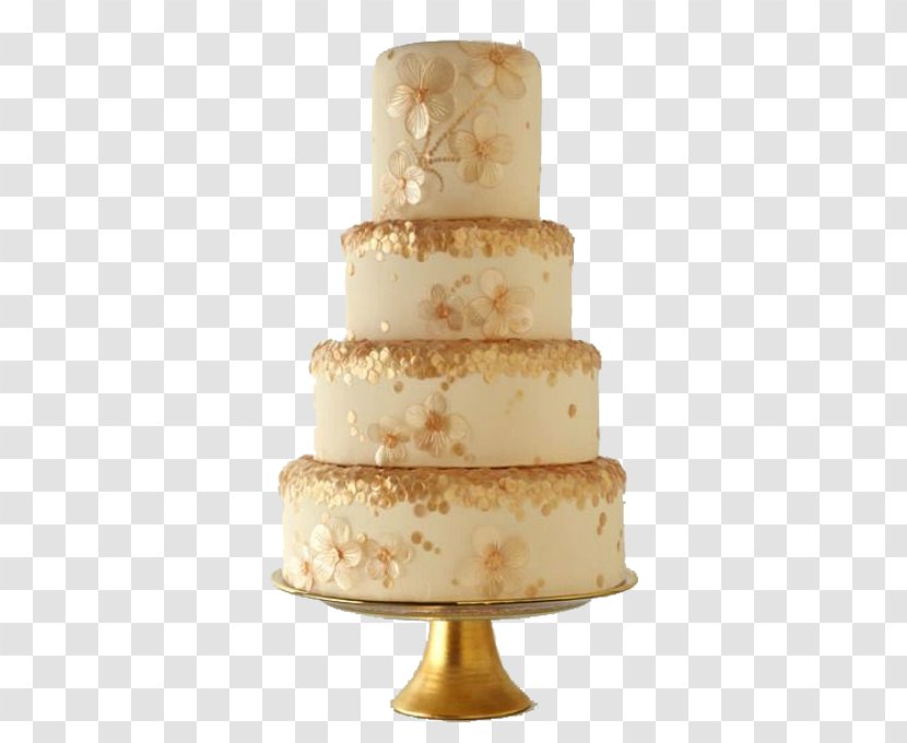 Wedding Cake Birthday Cupcake - White Mix - Gold Layer Transparent PNG