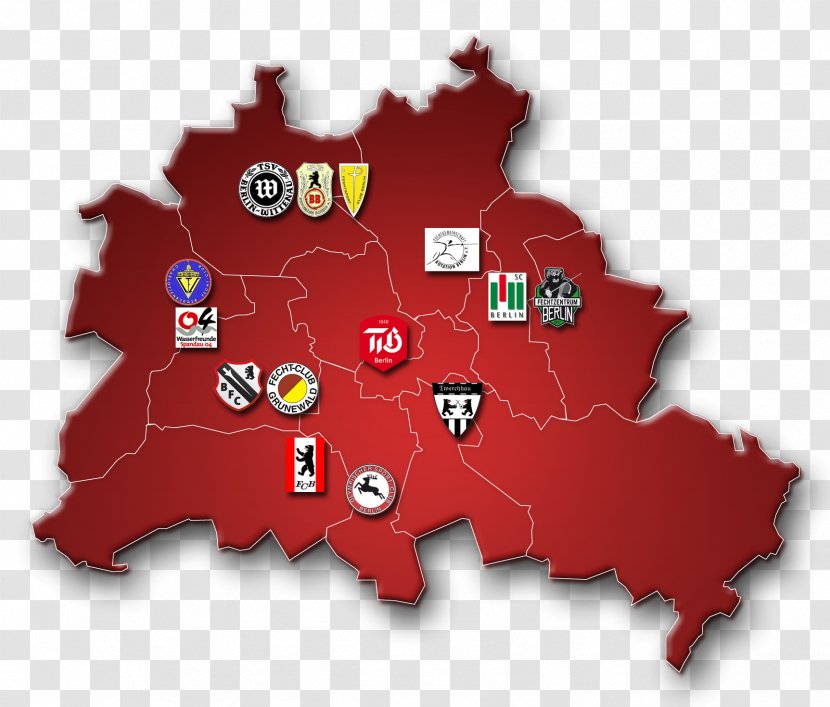 Berlin Royalty-free Illustration Clip Art Map - Red Transparent PNG