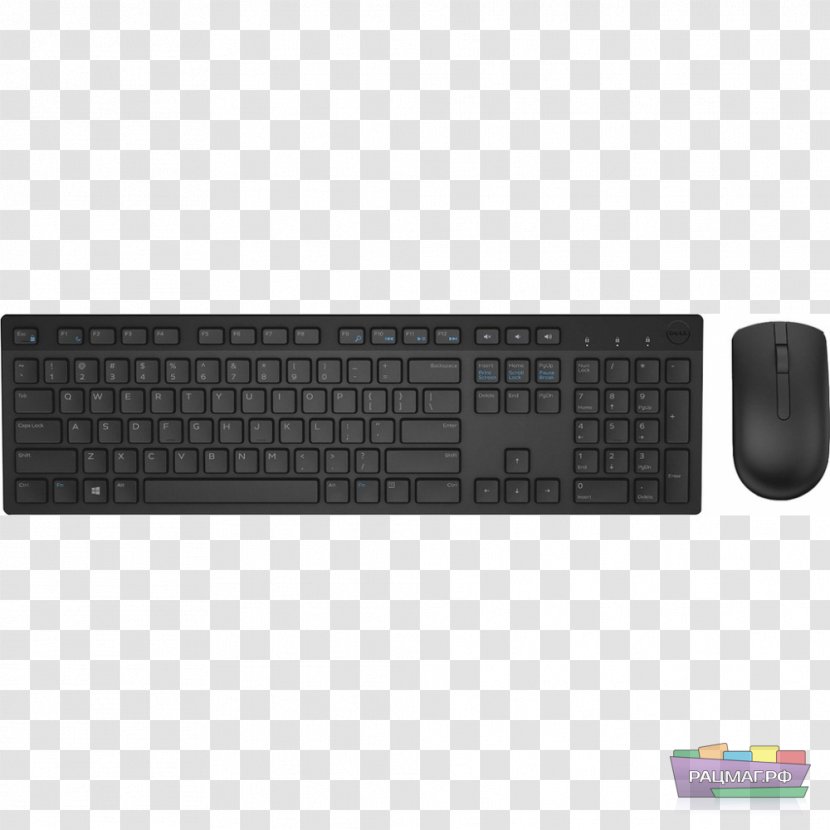 Computer Keyboard Dell Laptop Mouse Wireless - USB Transparent PNG