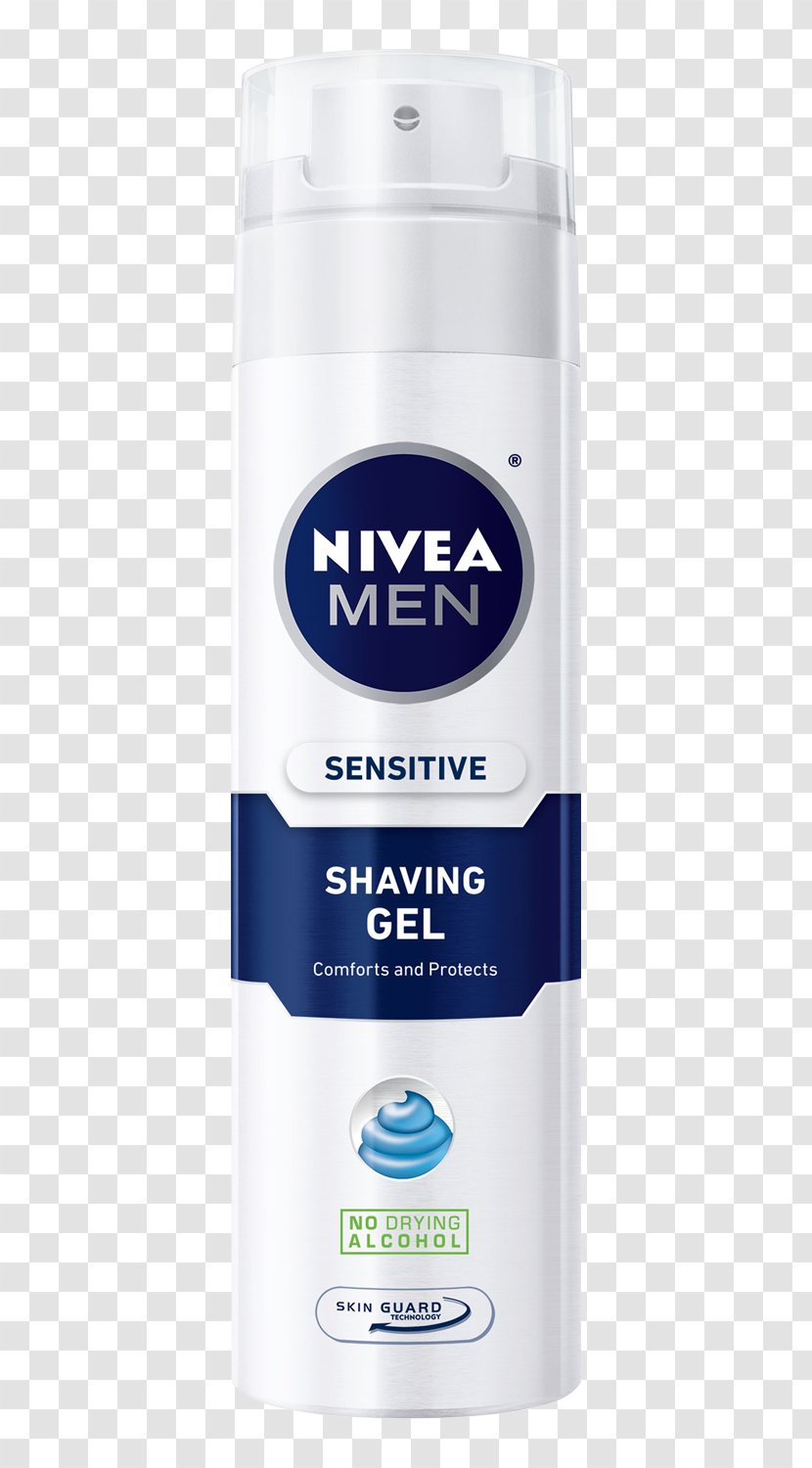 Lotion Lip Balm Aftershave NIVEA MEN Sensitive Moisturiser - Nivea - Gillette Mach3 Transparent PNG
