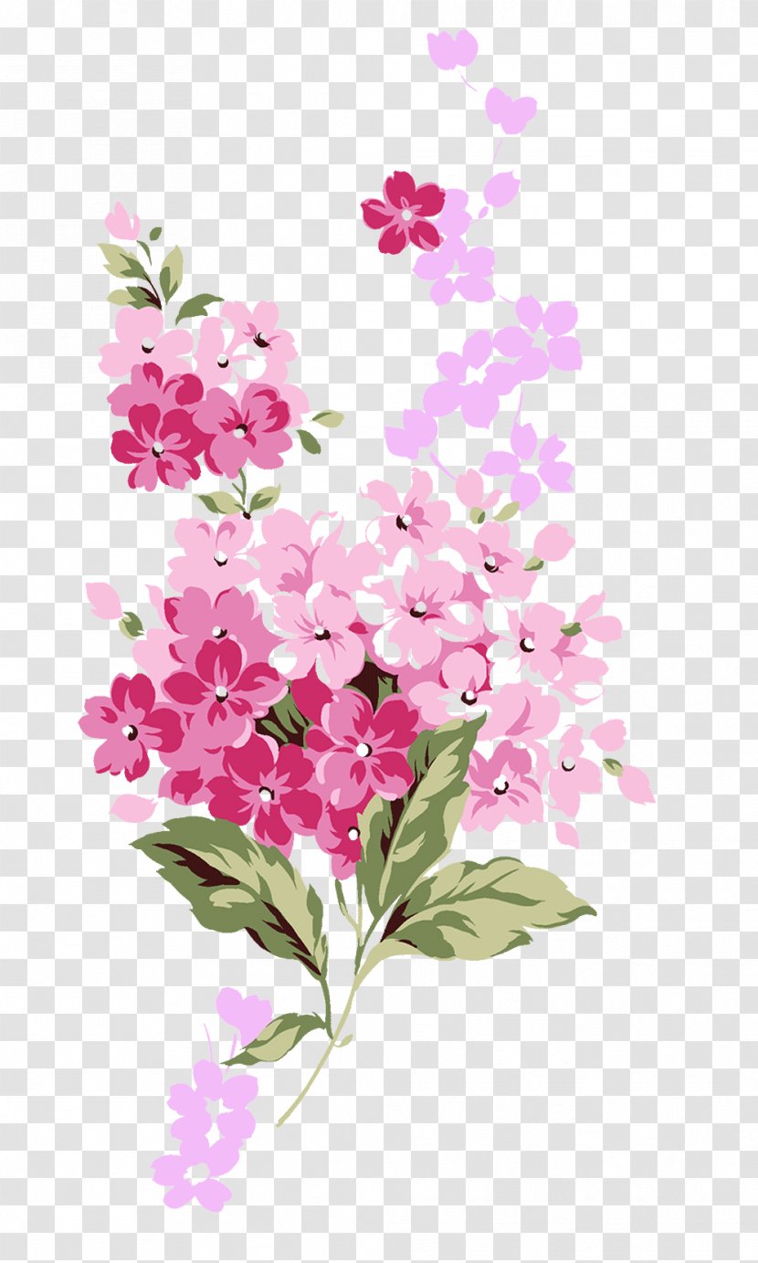Pink Flowers Rose Flower Bouquet - Watercolor Paint Transparent PNG