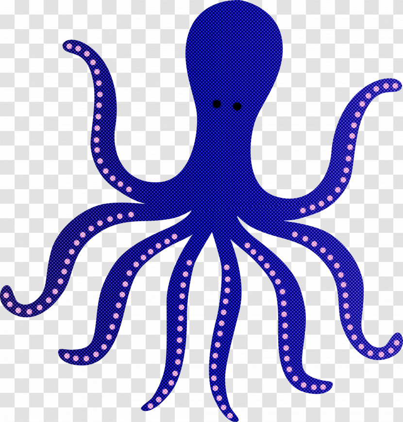 Octopus Giant Pacific Octopus Octopus Cobalt Blue Electric Blue Transparent PNG