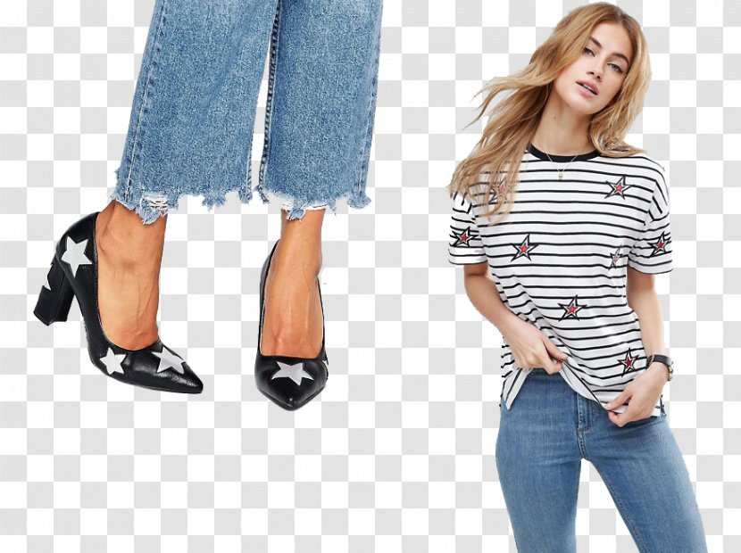 T-shirt High-heeled Shoe Boot Size - Fashion Transparent PNG