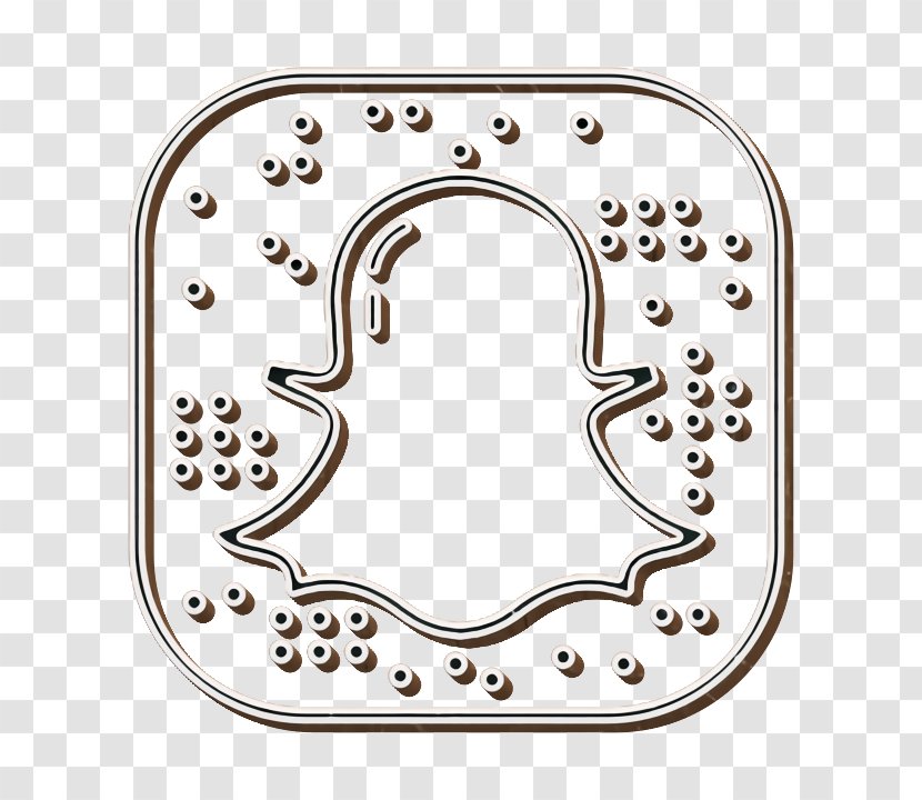 Ghost Icon Label Logo - Line Art Snapchat Transparent PNG